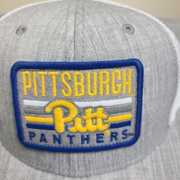 League-Legacy Adult Pittsburgh Panthers Grey Mid-Pro Trucker Hat - Picture 4 of 10